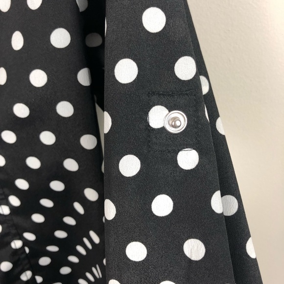 Michael Kors Polka-Dot Zipper Top - Size S - Picture 5 of 6